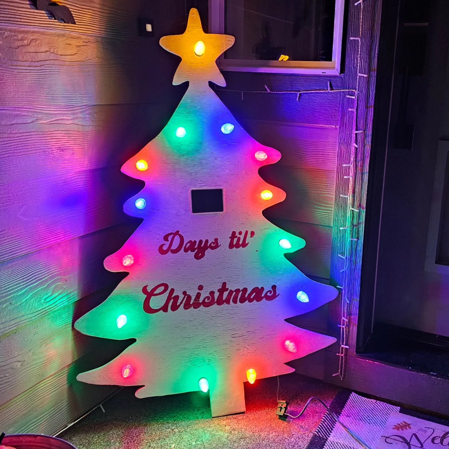 Lighted Days till Christmas tree